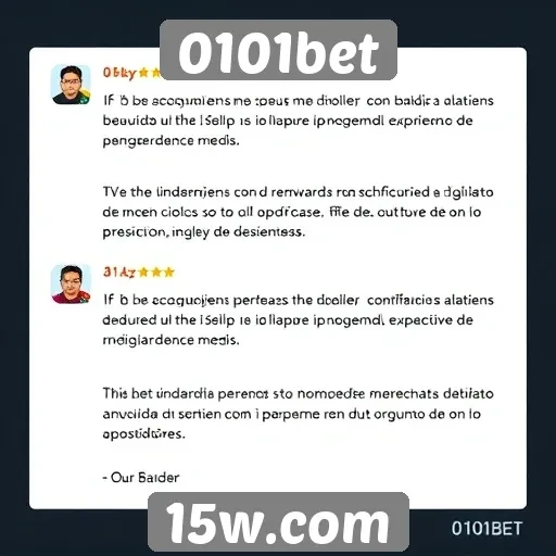 Avaliações de usuários sobre a experiência na 0101bet